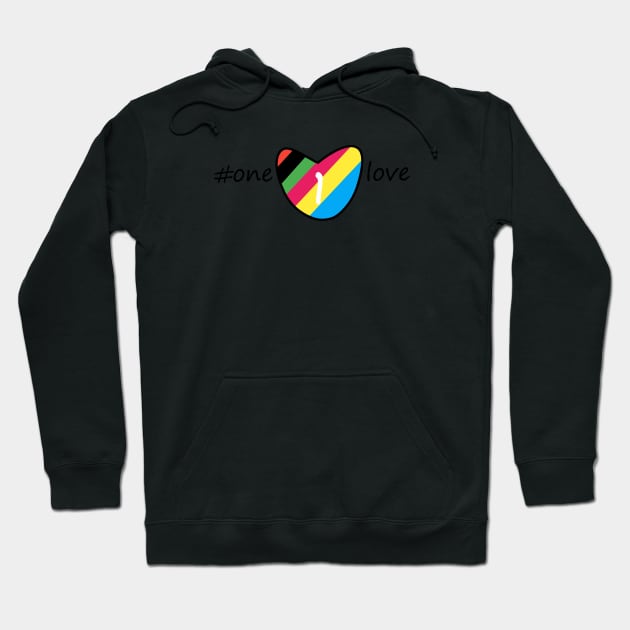 #one love rainbow Hoodie by Mahbur99